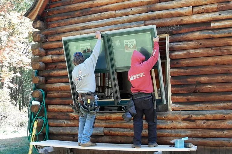 Установка окна на старую коробку